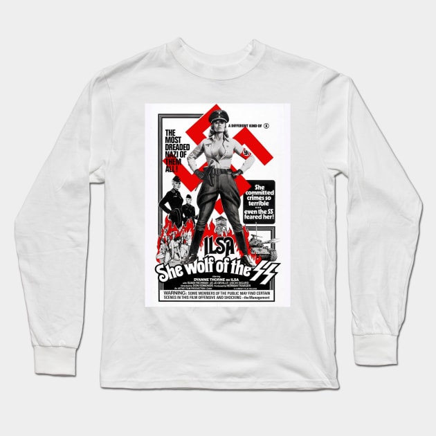 Ilsa, She Wolf of the SS Long Sleeve T-Shirt by Junkyard Horror